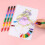 XIANXIAN Stackable Rainbow Crayon Set – DIY Stacking, 6 Pcs/12 Colors, Compatible with Art & Drafting Tools 5
