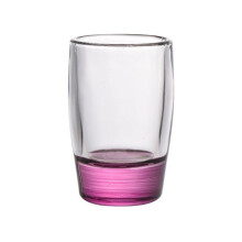 Borrelglas met gekleurde bodem, 45 ml, doorzichtige, zware bodem