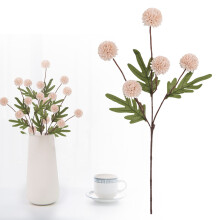 1 chrysanthème artificiel rose pompon, mini chrysanthème réaliste pour la décoration de chambre, style champêtre – Compatible avec la