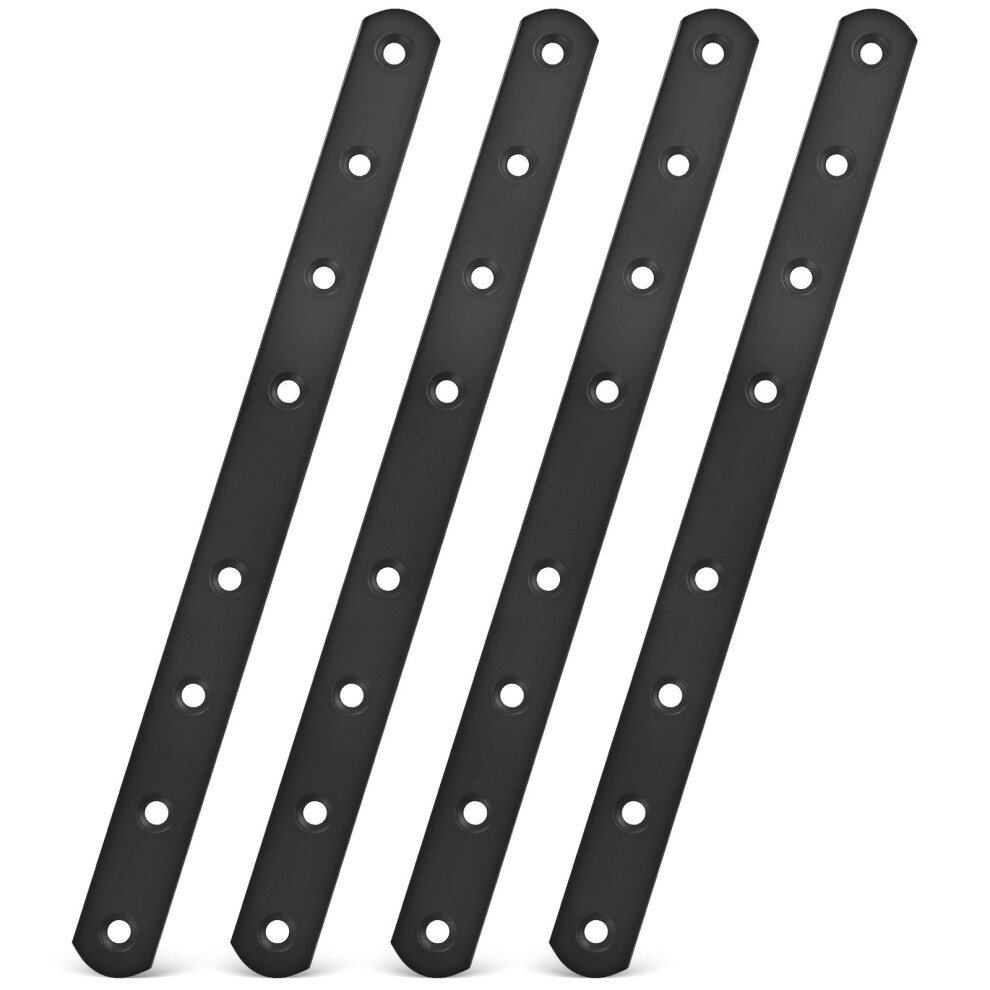 Ounona 4 Pcs Straight Brace Plates Stainless Steel Mending Plate Metal Bracket Flat Bars Straight Braces For Wood 9405492215184