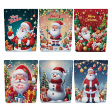 Lot de 6 housses de dossier de chaise sur le thème de Noël, housses de protection lavables pour chaises, décoration festive pour la maison, la