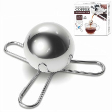 Stainless Steel Frozen Espresso Ball – Reusable Iced Coffee Chiller for Espresso Machines & Pour Over, Compatible with All Standard Portafilters