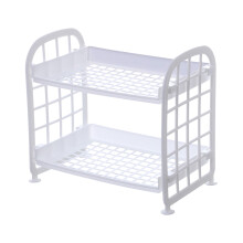 Escorredor de louça expansível de 22 x 20,5 cm - Escorredor de bancada com compartimentos para utensílios (rosa/azul/roxo/branco)