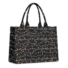 Veľkokapacitná taška Tote, viacfarebná kabelka s vianočným svetelným vzorom, módna luxusná taška Tote, 15,7"x13"x5,1" palcov, kompatibilná