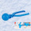 Blue soccer ball snowball maker with long handle 1