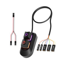 Interruttori di alimentazione e pulsante di riavvio esterni per PC con interruttori meccanici a chiave e illuminazione colorata per computer desktop