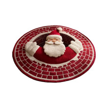Tapete antiderrapante com ilusão 3D para ambientes internos, quarto e sala de estar – Compatível com decoração de Natal, 40 cm