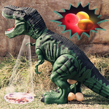 Vandrende og brølende T-Rex-leke med LED-lys, eggleggingsfunksjon, kompatibel med AA-batterier, for barn fra 3 år