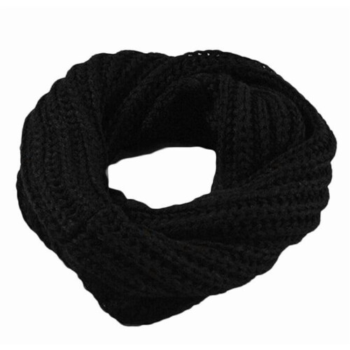 Gestrickter Infinity-Schal – Dickes Rippengarn, Unisex