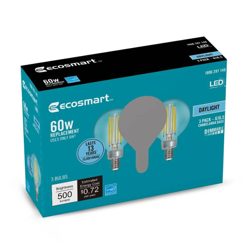 Λαμπτήρας LED πυρακτώσεως Daylight ισοδύναμο 60W Συσκευασία 3 τεμαχίων 1