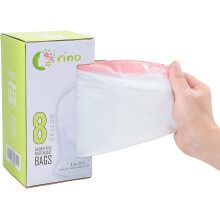 Sacs poubelle ultra résistants de 8 gallons avec cordon de serrage blanc