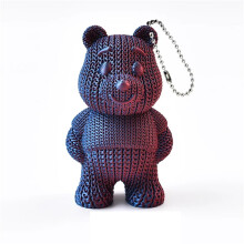 Chaveiro de Urso Decorativo Impresso em 3D - Conjunto com 3 peças
