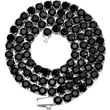 Tenisový náhrdelník Baguette, pozlacený 14karátovým zlatem, 5mm kubický zirkon