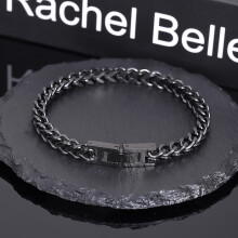 Roestvrijstalen Cubaanse schakelarmband voor mannen