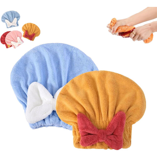 Mikrofiber hårtørrerhætte superabsorberende blød én størrelse