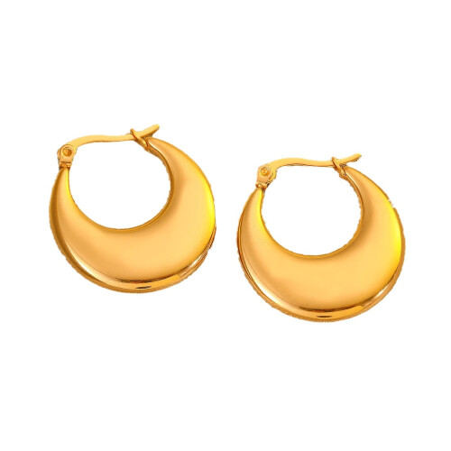 14K Gold Plated Triple Huggie Illusion Stud Earrings