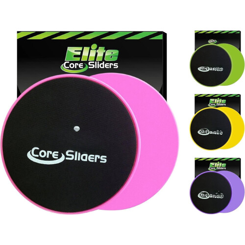 Core Sliders for Workout – Dual-Sided Gliding Discs 2-Pack
