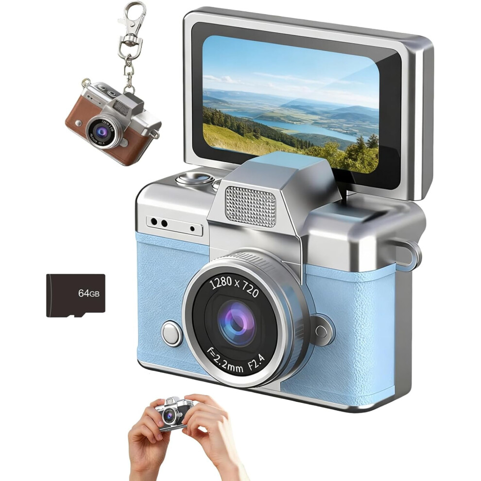 Mini Digital Camera With 1.47" Lcd, 1080P Video, Built-In Flash, Lanyard, Keychain & 64Gb Card Â Great For Travel & Parties 9071309095845