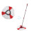 Matthew Cleaning Microfiber Spin Mop Vervangende Mopkoppen Rood 3