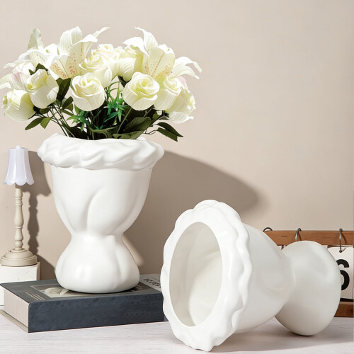 Plastblomstervase buet romersk stil 4L