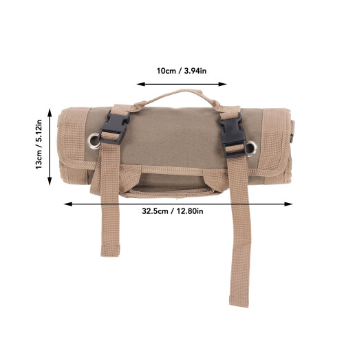 Heavy Duty Oxford Roll Tool Bag, Portable Multi-Functional Organizer 1