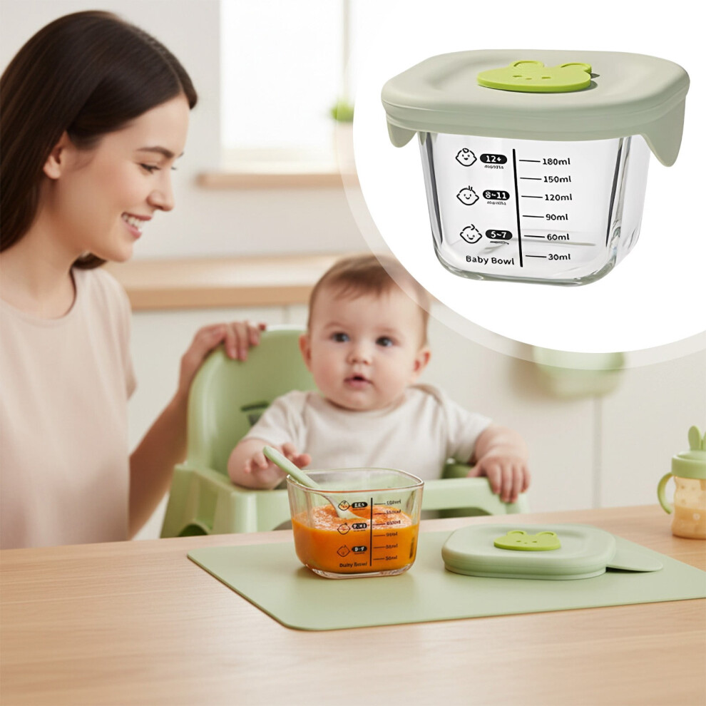 Food Storage Containers With Lids: 8Oz Reusable Glass Jars - Leakproof Snack Containers For Food, Puree, Salad Dressing (Green) Green