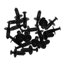 Clips de panneau automobile en plastique noir, 20 pièces