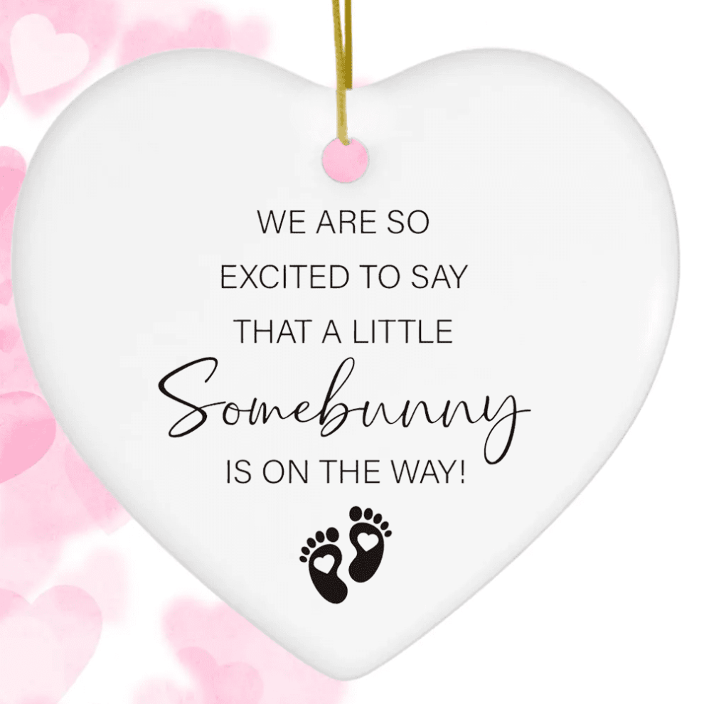 Ceramic Newborn Hanging Keepsake, Meaningful Baby Shower Gift for Expecting Parents, Adorable Nursery Decor from Family Friends