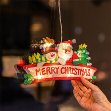 LED Christmas Window Lights with Suction Hanger, Battery Operated, Gift Boxed – Compatible with Xmas Party Decor