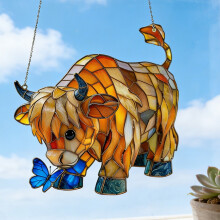 Kuh-Schmetterling Fensterdeko aus Acryl, 2 Stück, 20 cm