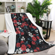 Floral Print Lamb Wool Blanket 40x50 inches