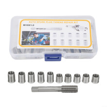 10PCS Thread Hole Repair Tools Metal M10 X 1.0 Nuts and 1PCS M12 x1.0 Tap