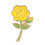 Καρφίτσα πέτου με σμάλτο Yellow Rose και λουλούδια 1