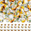Ceramic flower beads yellow sunflower6mm8mm10mm100pcs 1