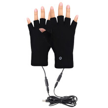 Gants chauffants sans doigts pour hommes et femmes – Rechargeables par USB, compatibles avec les écrans tactiles, pour l'hiver, le ski, le