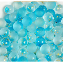 Clear Glass Pebbles, Artificial Crystal Stones for Aquarium Gravel, Vase Filler, Hydroponics & Home Decor (0.39in/10mm, Blue)