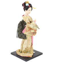 Kimono giapponese per bambola, tessuto di seta, 4,5 pollici