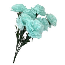 Sunxin konstgjord nejlikbukett, 7-huvudiga sidenblommor, 41 cm, 9 färger – Kompatibel med bröllops-/hem-/utomhusdekor