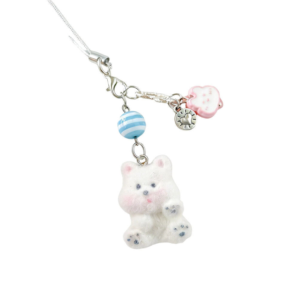 Flocked Dog Plush Keychain Â Soft Animal Charm For Phone, 9301715825683