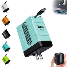 Cargador rápido 2 en 1 de 120 W con módulo retráctil y