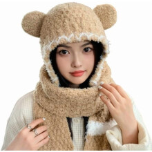 Bonnet d'hiver chaud et ample à oreilles d'ours pour femme, doublé polaire, protection des oreilles
