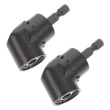 Drill Attachment Adapter Angled Bit Holder Black 2Pcs