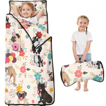 Toddler Nap Mat with Party Hat and Flower Design