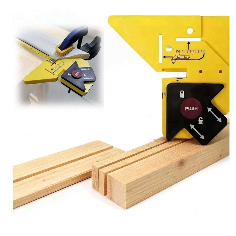 Trim Carpentry Aid, Trim Tool, Precision Measuring And Miter Marking Tool, Adjustable Reveal Trim Installation Tool With 45 Degree Miter Guide 9425574189646