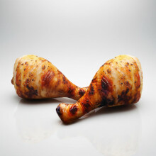 Peluche réaliste en forme de cuisse de poulet – Coussin en peluche doux en forme de pilon, idéal pour les gourmands et les amateurs de farces.