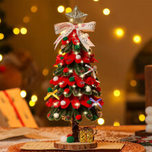 Sapin de Noël en branches torsadées avec lumières, panneau « Joyeux Noël » et guirlandes – Décoration et cadeau festif