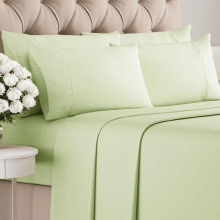 6 darabos lepedőgarnitúra – Kényelmes, hűsítő és ultrapuha hotelszobai luxus ágynemű, 20–40 cm-es mély zsebekkel, gyűrődésmentes,