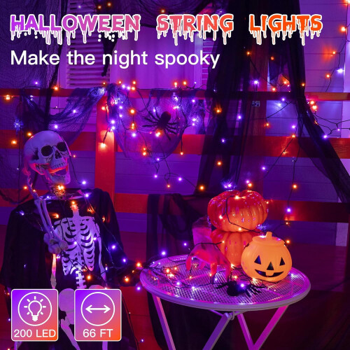 Halloween-valot 200LED66FT vedenpitävä ulkokäyttöön 1