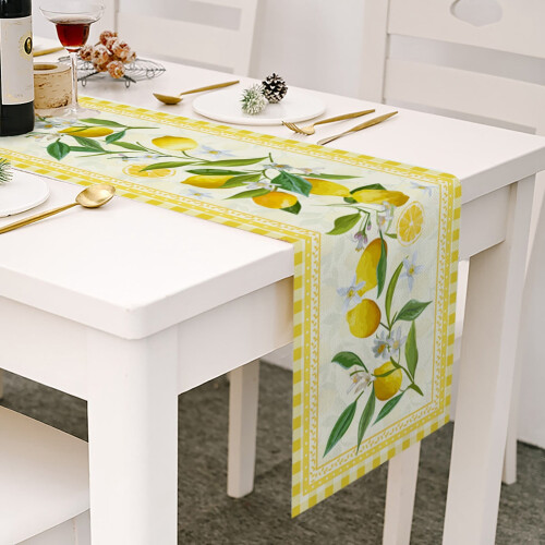 Small Fresh Table Flag Spring And Summer Flower Linen Print Tablecloth 2 1