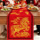 Horse Theme Red Gold Table Runner 72x13 in 5